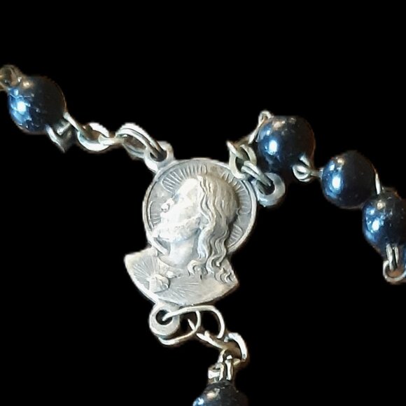 Two Vintage 1940s/1950s Italian Rosaries (a pair) - Picture 3 of 9
